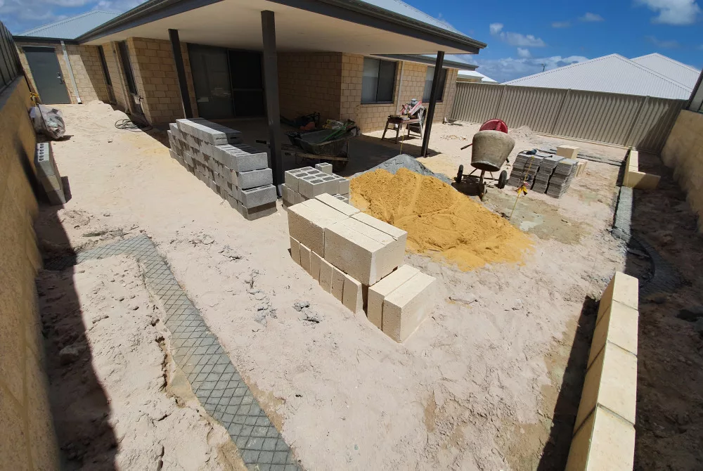 House with and and blocks ready for Landscaping