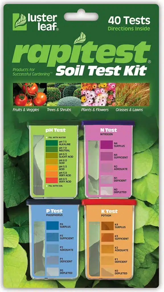 Luster Leaf 1601 Rapitest Test Kit for Soil pH, Nitrogen, Phosphorous and Potash, 1 Pack